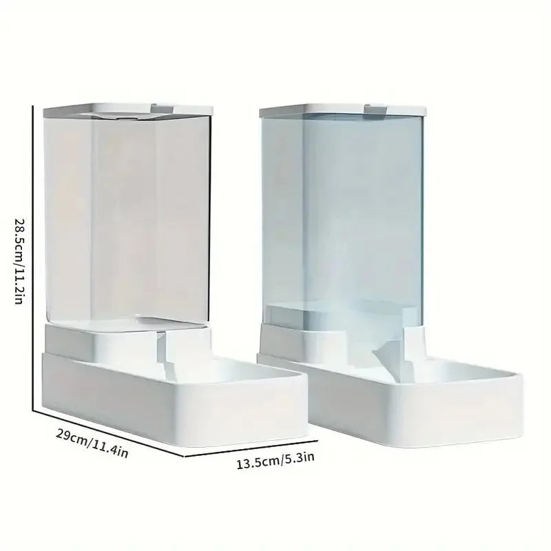 AURABASE - 2-in-1 Pet Gravity Feeder and Water Dispenser Set, Automatic Feeding and Drinking Station for Cats and Dogs.