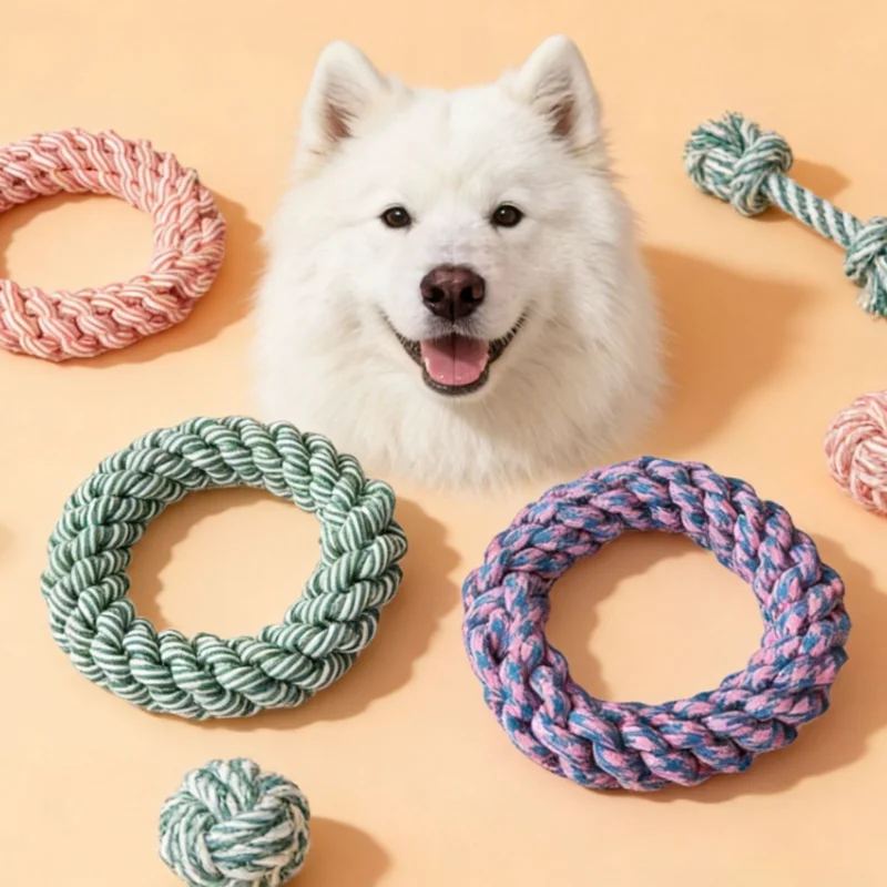 Pet Dog Rope Toy Durable Chew Bite Resistant