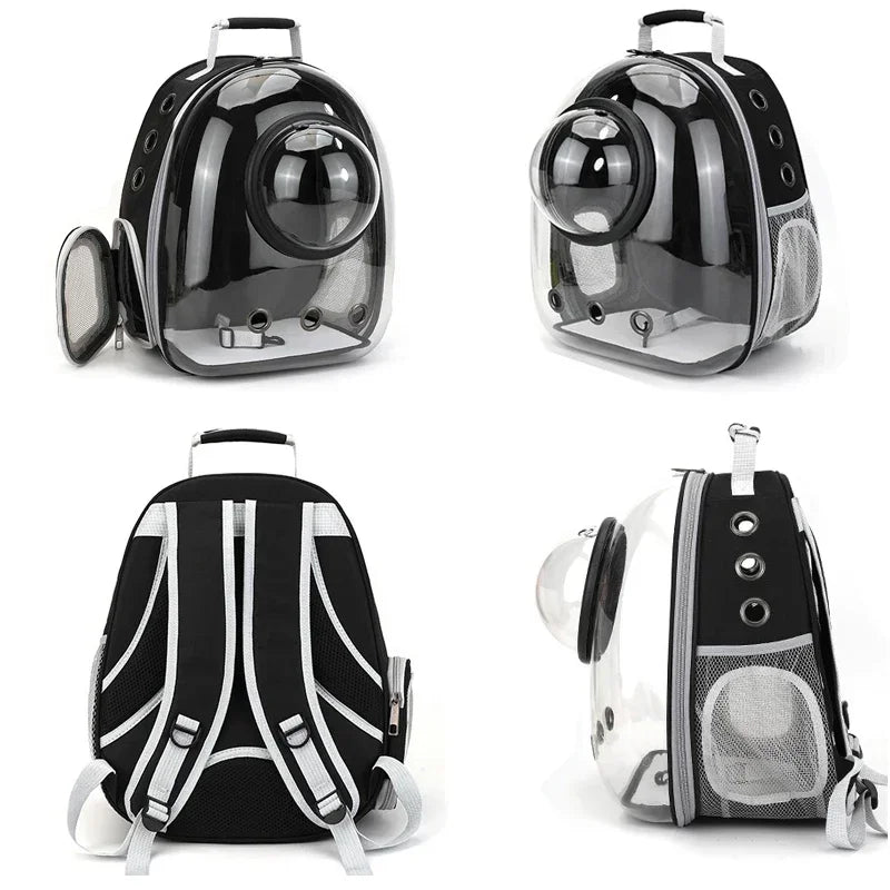 Cat Pet Carrier Backpack Transparent Capsule Bubble Pet Backpack Small Animal Puppy Kitty Bird Breathable Pet Carrier for Travel