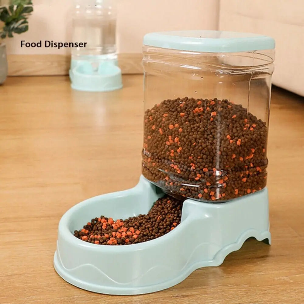 AURABASE - Automatic Pet Feeder and Water Fountain, Large Capacity Food Dispenser and Drink Bowl for Cats and Dogs.