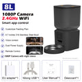 AURABASE - Automatic Cat Feeder with 1080p Camera and 5G Wi-Fi, Smart Pet Food Dispenser with App Control and Voice Recorder.