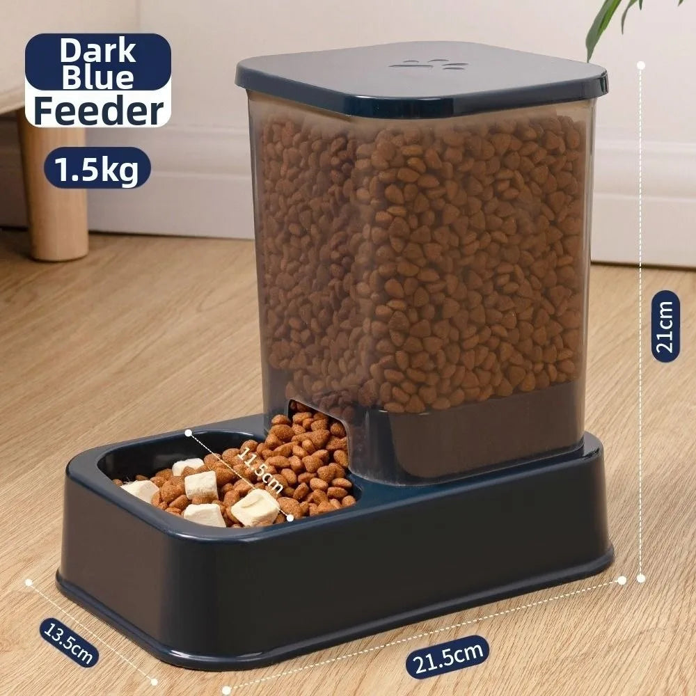 AURABASE - Hanging Automatic Pet Feeder and Water Dispenser, Gravity Auto Feeder and Waterer Set with Container Bowl for Cages.