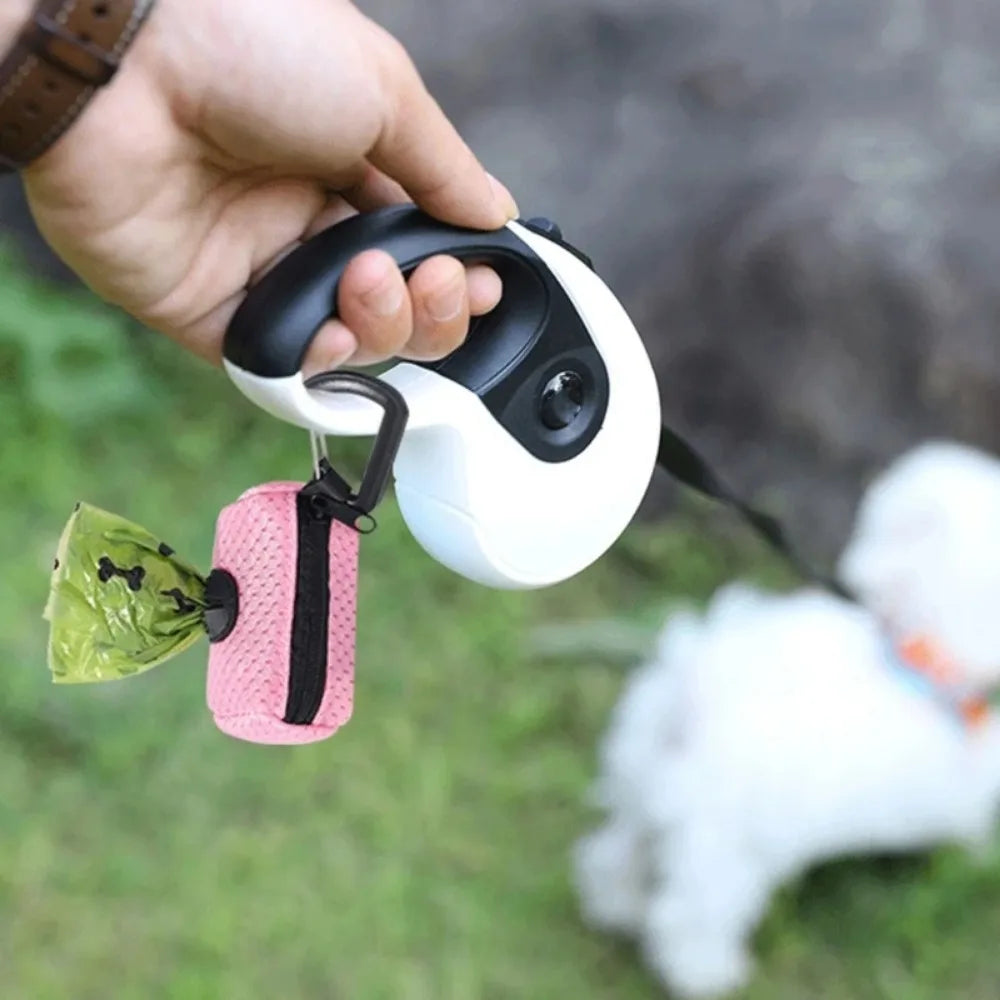 Dog Poop Bag Holder Portable Pet Waste Bag Dispenser Leash Attachment for Outdoor Walking