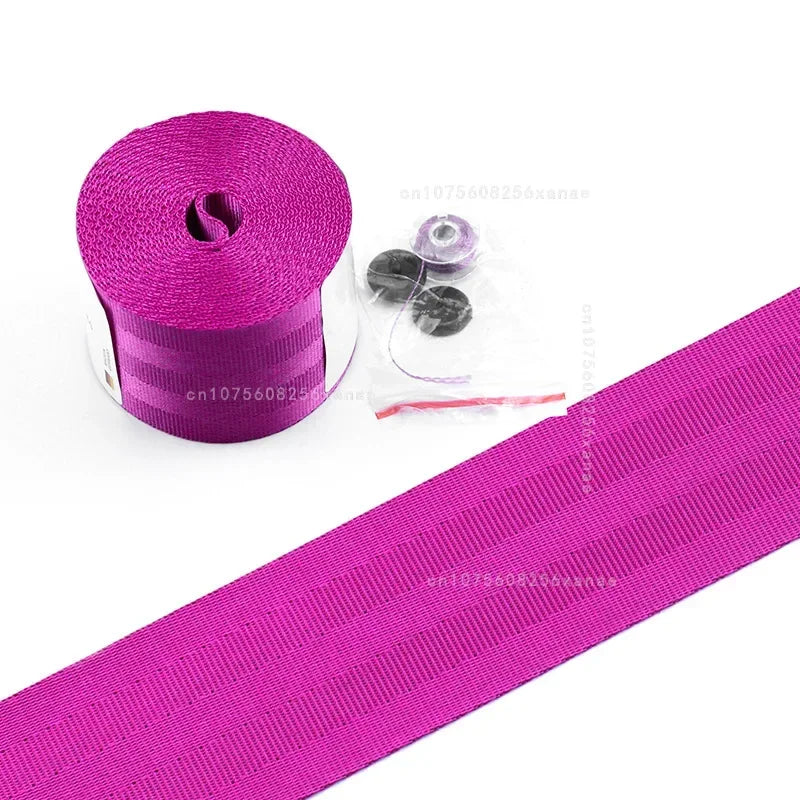 Universal Car Seat Belt DIY Lap-belt Car High-Strength Polyester Seat Safety Belts Multicolor Seat belt Car Accessories 1Set