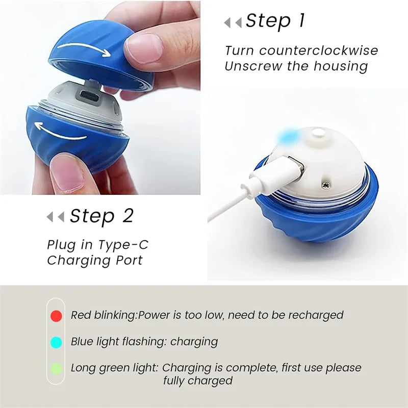 Smart Dog Toys Ball Moving Ball USB Automatic Gift Cat Product