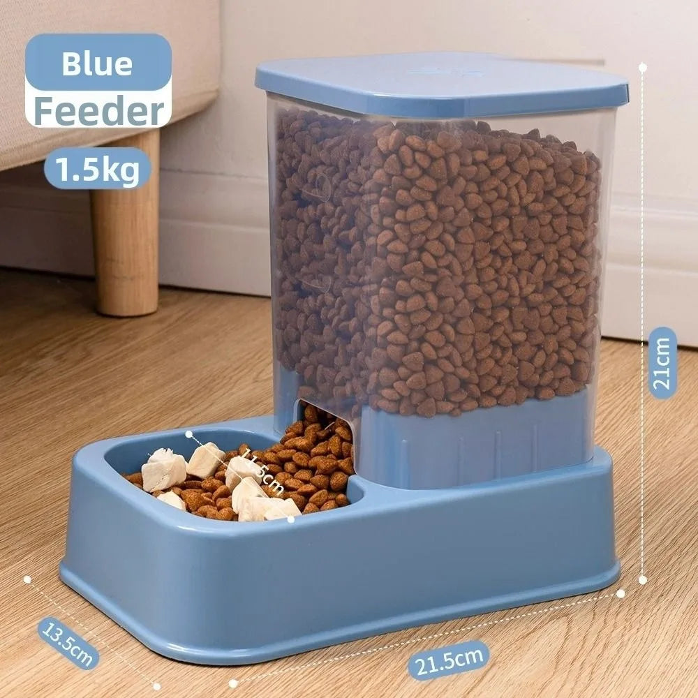 AURABASE - 3.2L Automatic Pet Feeder and 1.5L Water Dispenser Set, Large Capacity Feeding Station for Cats and Dogs.