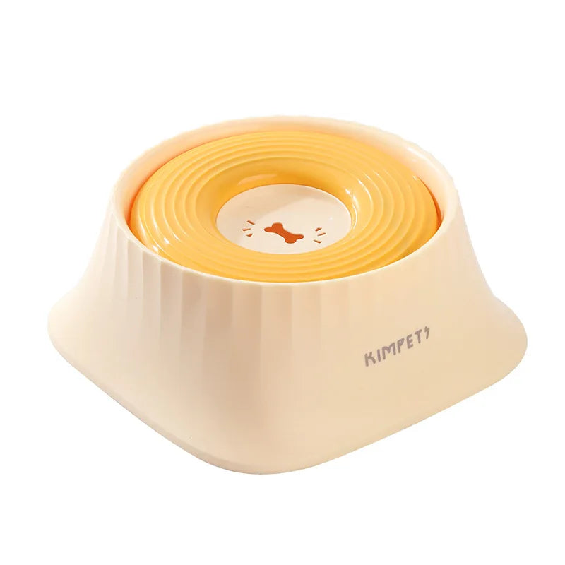 New Slow Feeder Dog Bowl - Floating Non-Spill Water Bowl Anti-Messy Eating Dish for Small Medium Dogs Anti-Wet Chin