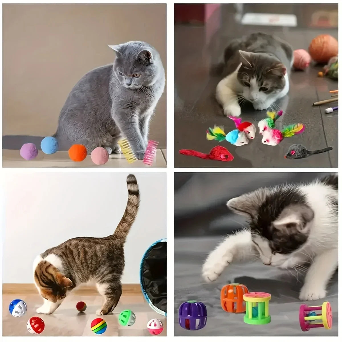 56pcs/28pcs/14pcs Cat Toys Mixed Cats To Play