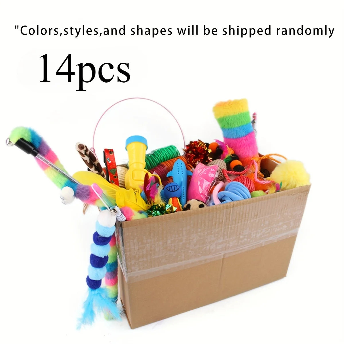 56pcs/28pcs/14pcs Cat Toys Mixed Cats To Play