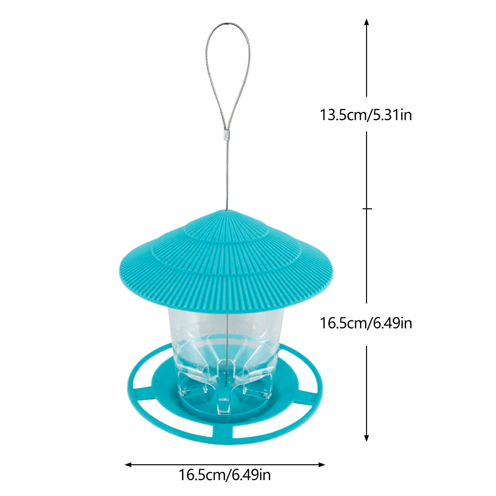 AURABASE - Outdoor Hanging Wild Bird Feeder, Nut and Seed Feeder with Multiple Feeding Ports, Durable Bird Food Dispenser.