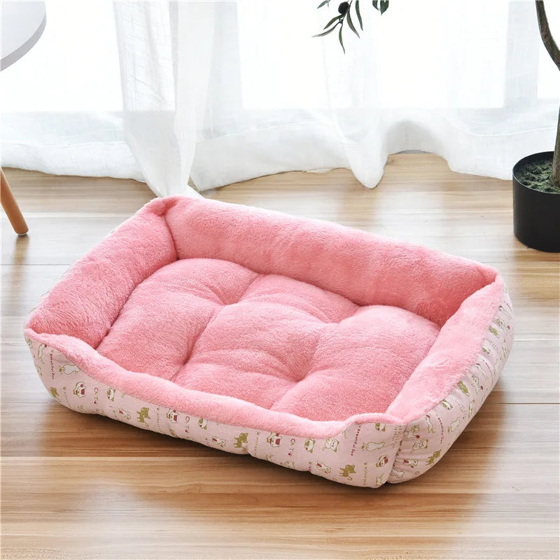 Aura Base - Candy-Colored Warm Pet Kennel, Square Nest Bed for Small and Medium Dogs.