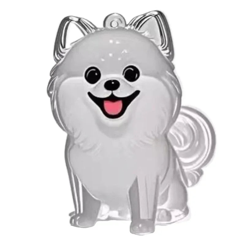 Dogs Hair Storage Pendant Cute Keychain Bag Pendant Couple Car Key Chains Jewelry Souvenir Collection Gift Decor Dog Accessories