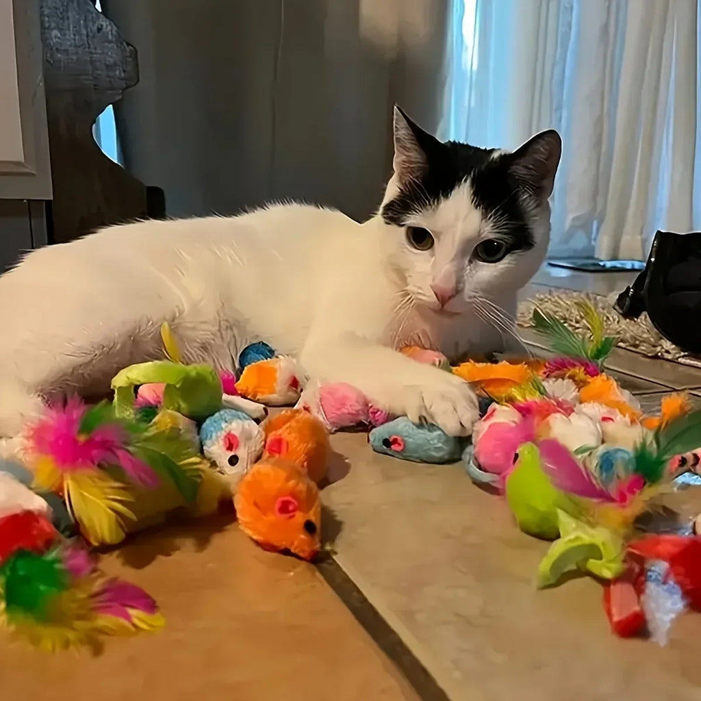 56pcs/28pcs/14pcs Cat Toys Mixed Cats To Play
