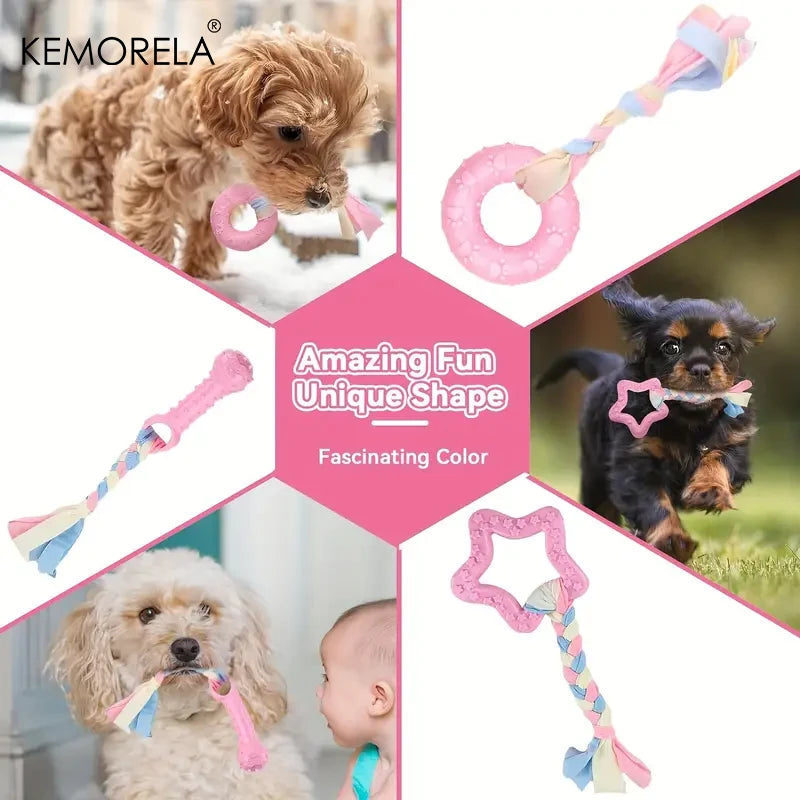 6 PCS Dog Chew Toys Soft Set For Small Medium Dogs Pet Gifts