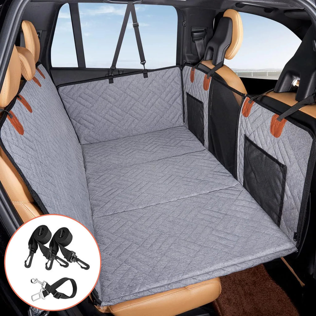 Winter Removable Car Seat Cover Back Seat Extension Dog Pad Waterproof Scratch Proof Nonslip Hammock Rear Seat Cushion for Pet