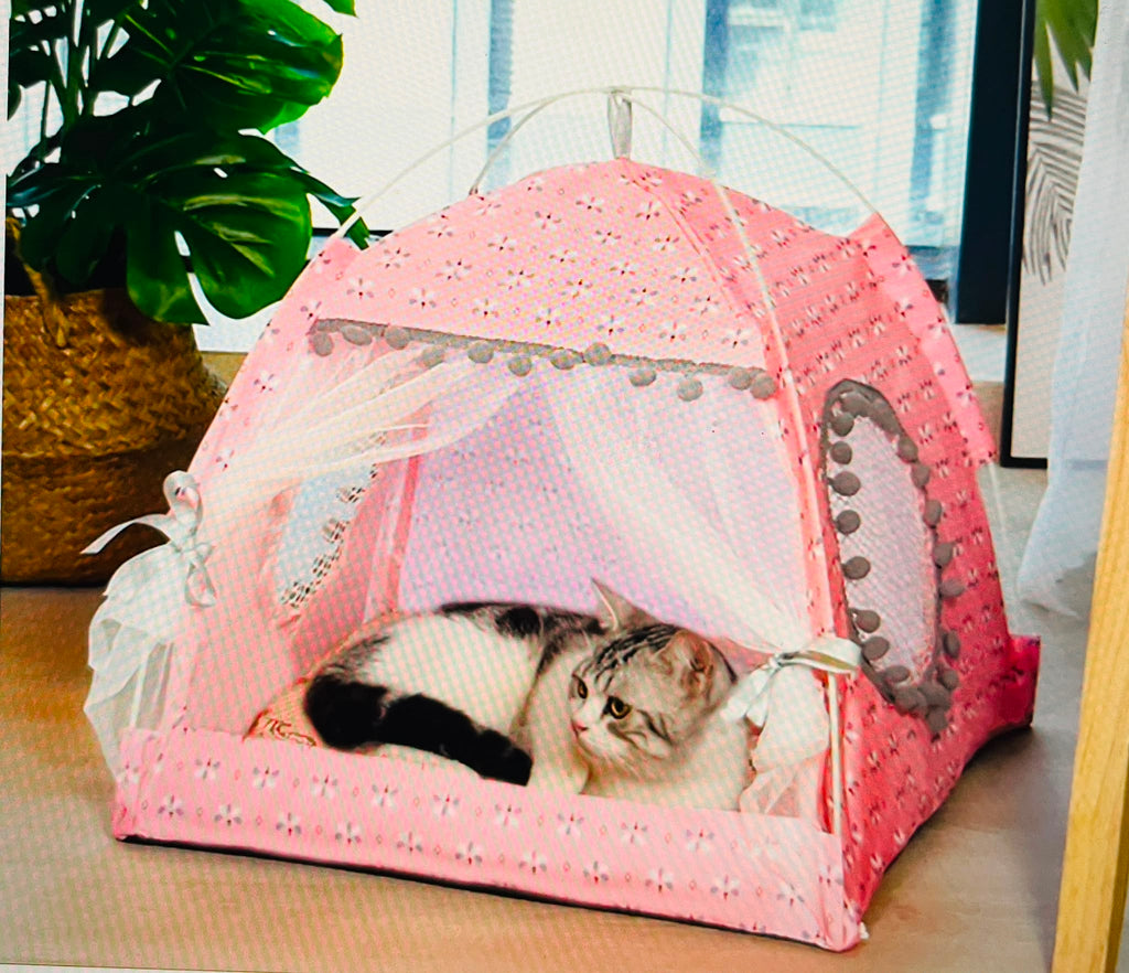 Cat Broken Flower Tent Semi Enclosed Internet Celebrity Tent Nest Universal for All Seasons Pet Supplies Summer Dog and Cat Nest