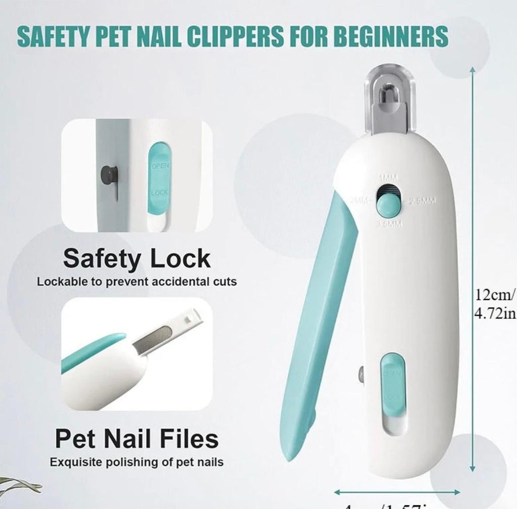 Pet Cat Dog Nail Clipper Cutter Adjustable Hole with Nail File to Avoid Excessive Cutting Professional Grooming Tool