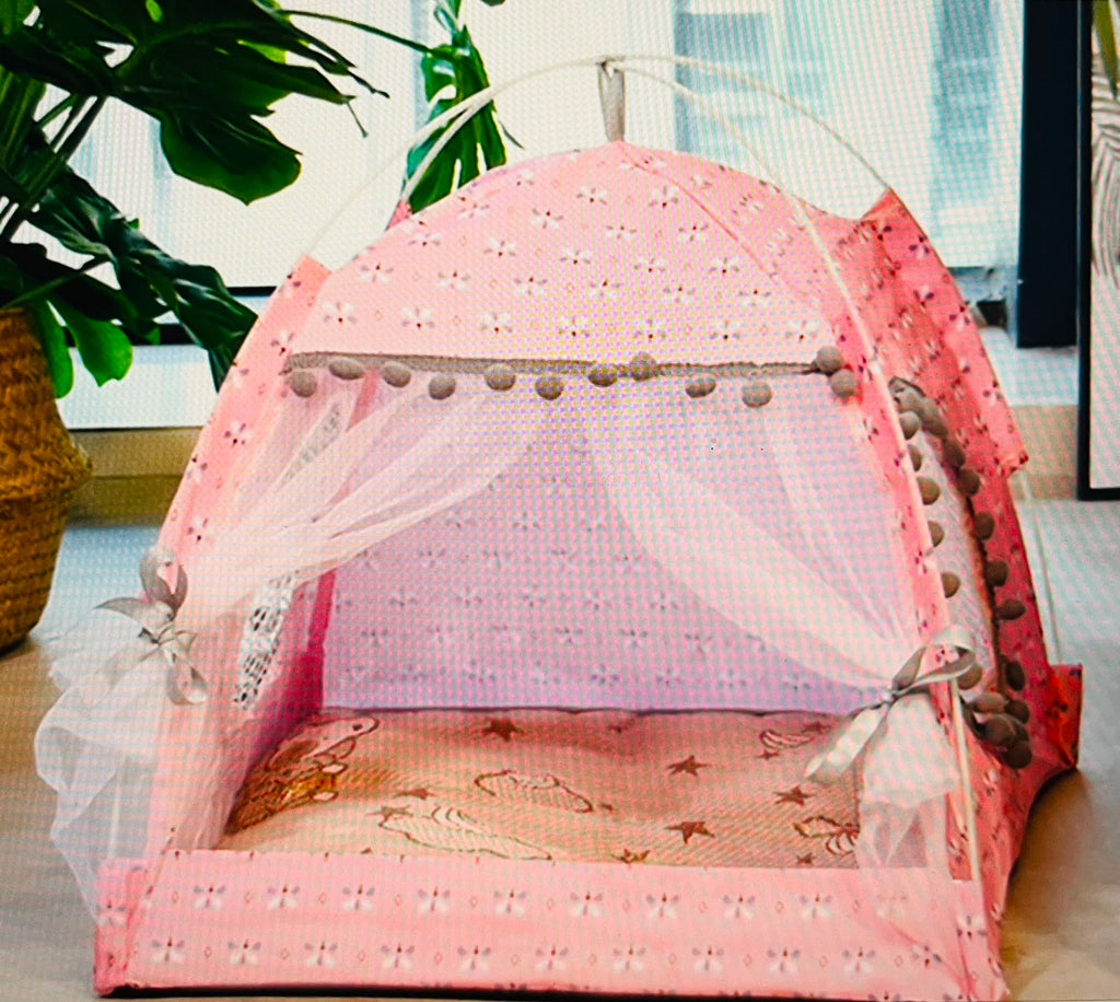 Cat Broken Flower Tent Semi Enclosed Internet Celebrity Tent Nest Universal for All Seasons Pet Supplies Summer Dog and Cat Nest