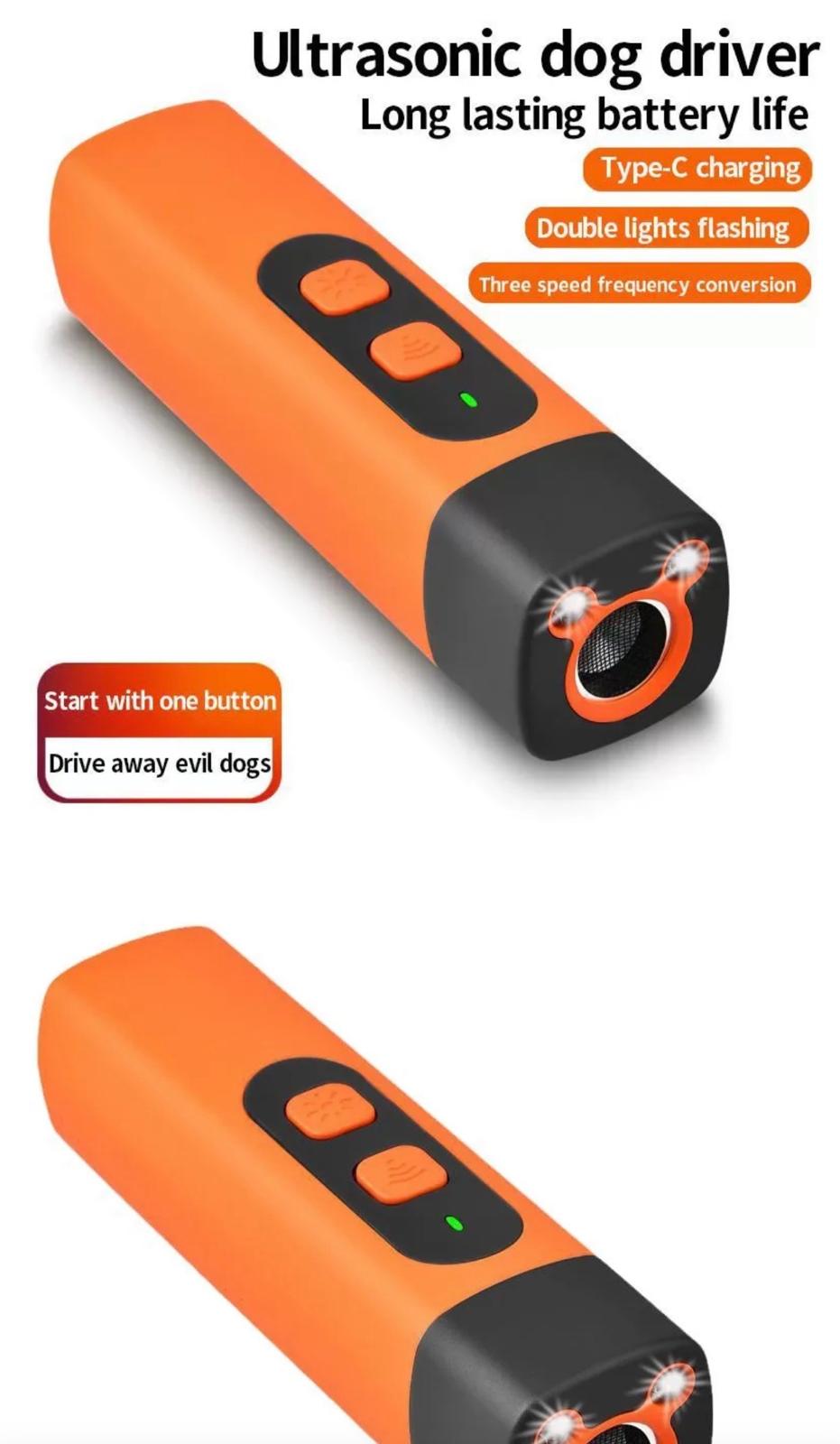 Pet Training Control Device Rechargeable Ultrasonic Dog Barking Deterrent Trainer to Stop Barking