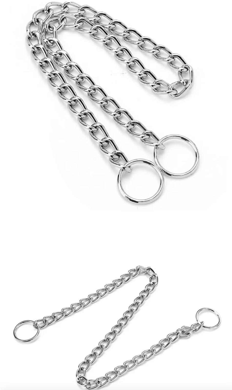 Pet P Snake Chain Collar Dog Choke Collar Stainless Steel for Dogs Adjustable Dog Training Choke Collar for Bulldog