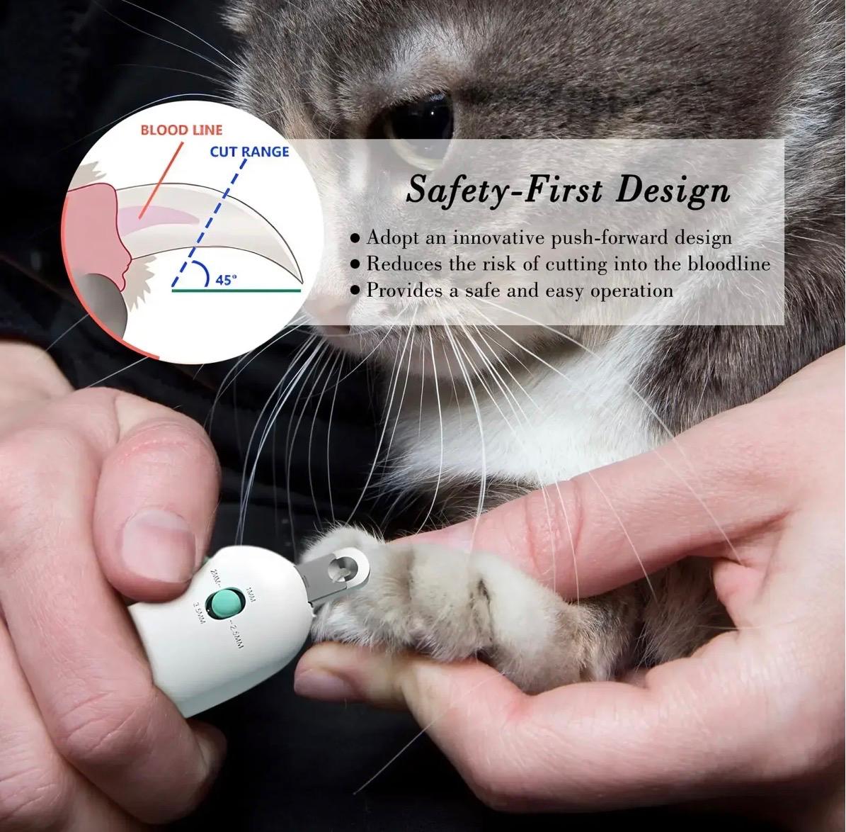 Pet Cat Dog Nail Clipper Cutter Adjustable Hole with Nail File to Avoid Excessive Cutting Professional Grooming Tool