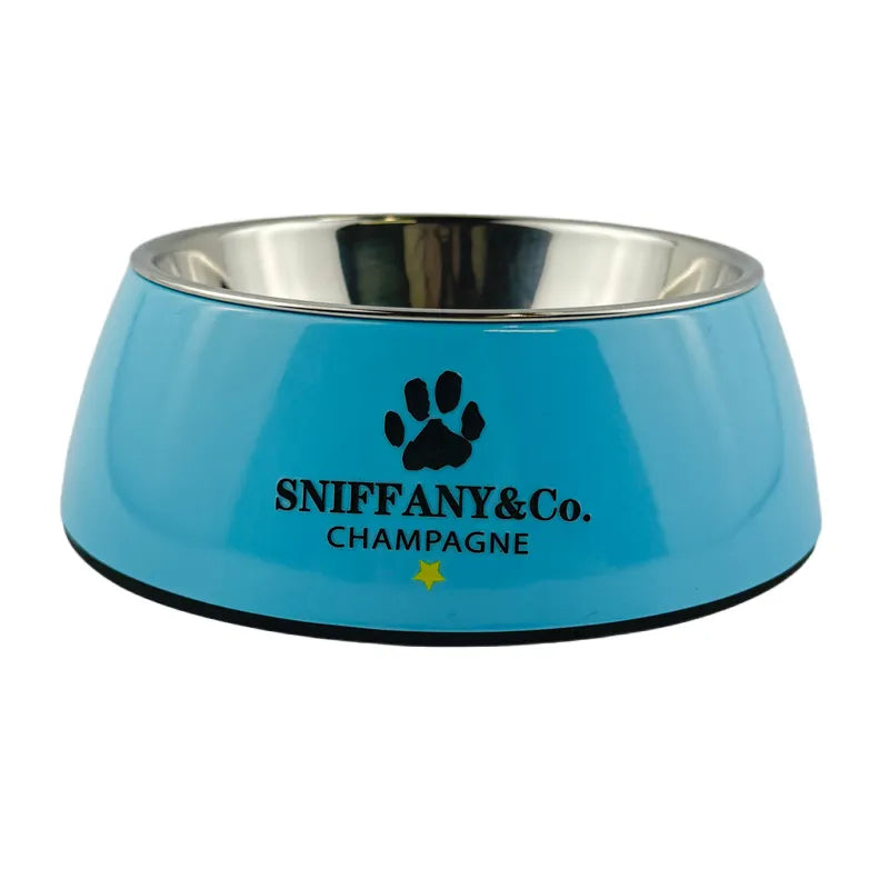 Luxury Dog Bowls PAWDA Pets Bowl, Bpa-Free Food & Water Bowl for Small, Medium & Large Breeds, Non-Skid, 2-In-1 Removable Stainless Steel Pet Water&Food Bowl for Dogs and Cats J32