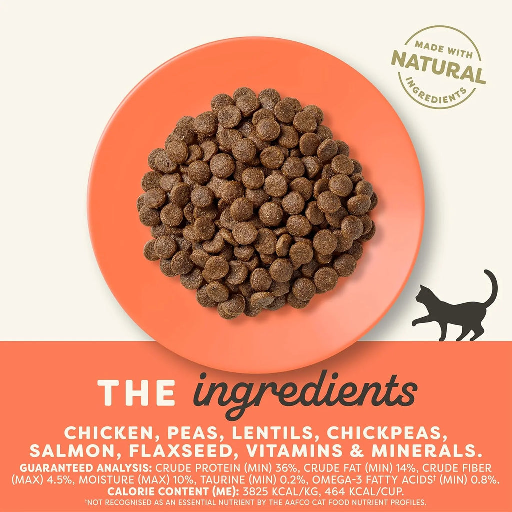 Complete Dry Cat Food, Grain-Free, Limited Ingredient with Added Vitamins & Minerals, Protein, Supports Digestion, Chicken & Turkey (4 Pound Bag)