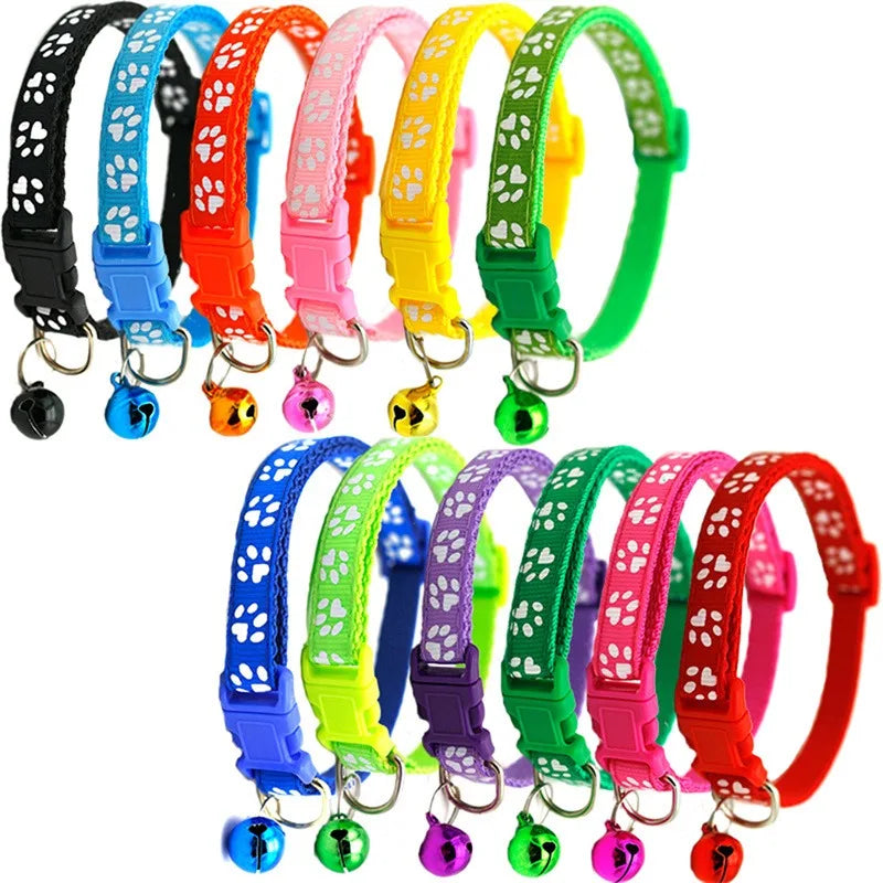 Wholesale Collars for Cat Collar with Bell Adjustable Necklace Cat Puppy Kitten Collar Dropshipping Pet Cats Collar Perro