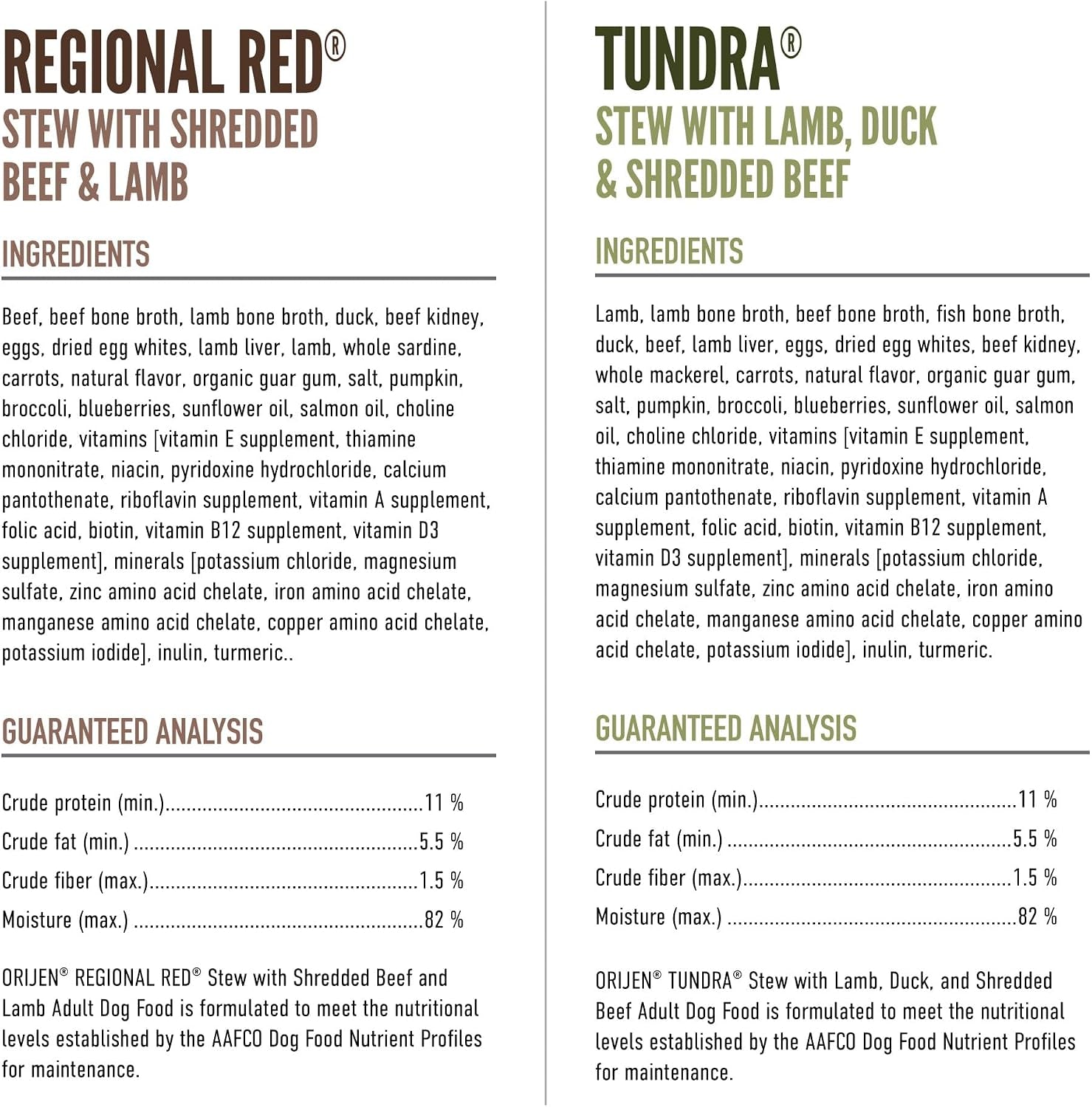 ORIJEN Wet Dog Food Variety Pack Regional Red Tundra Recipes 12.8Oz. Cans | 95% Animal Ingredients, Biologically Appropriate, WHOLEPREY Dog Food, Global Quality Ingredients