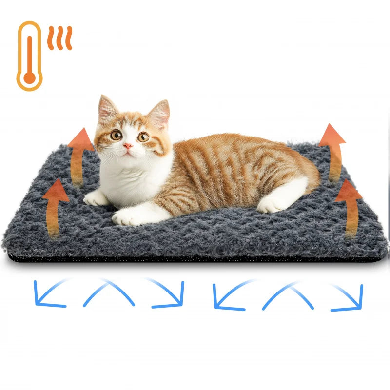 Self-Heating Pet Pads Blanket Puppy Pad Warm Cushion Mat for Cats Dogs Washable Pets with Thermal Body Heat Reflecting Core Pads