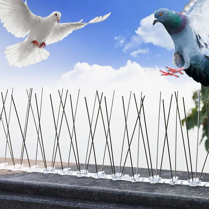 Stainless Steel Bird Repeller Set Pigeon Spike Deterrent anti Bird Pigeon Squirrel Cats Repellent Garden Fence Roof Wholesale