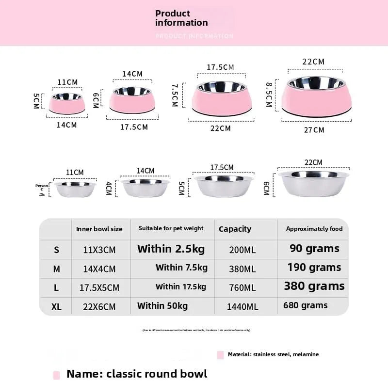 Luxury Dog Bowls PAWDA Pets Bowl, Bpa-Free Food & Water Bowl for Small, Medium & Large Breeds, Non-Skid, 2-In-1 Removable Stainless Steel Pet Water&Food Bowl for Dogs and Cats J32