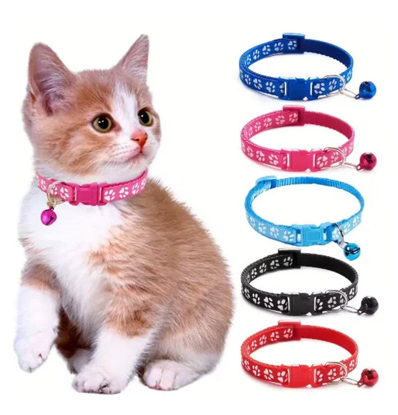 Wholesale Collars for Cat Collar with Bell Adjustable Necklace Cat Puppy Kitten Collar Dropshipping Pet Cats Collar Perro