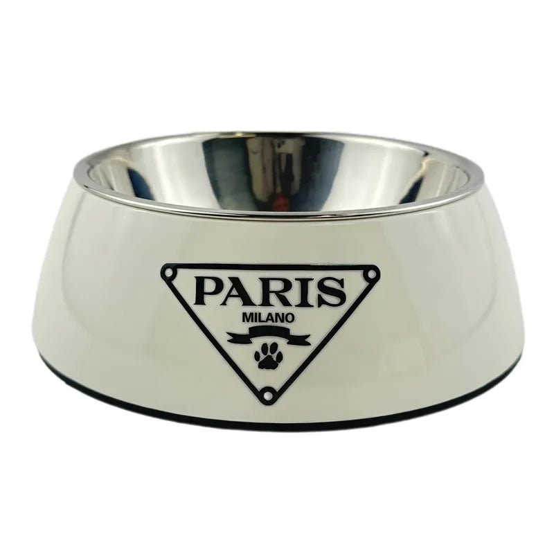 Luxury Dog Bowls PAWDA Pets Bowl, Bpa-Free Food & Water Bowl for Small, Medium & Large Breeds, Non-Skid, 2-In-1 Removable Stainless Steel Pet Water&Food Bowl for Dogs and Cats J32